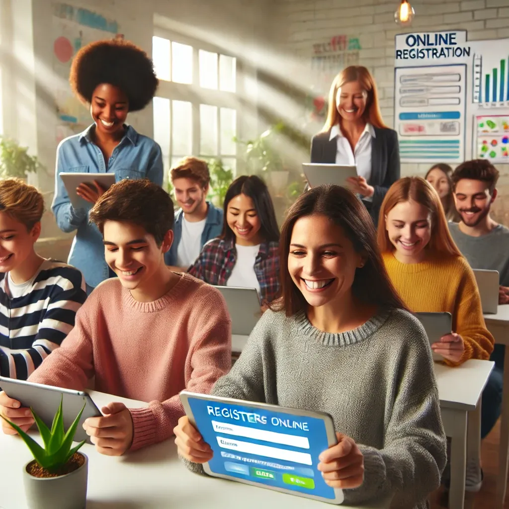 Students in a classroom